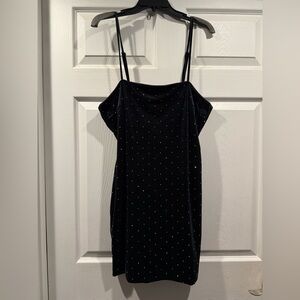 Forever 21 Black Mini Dress Size XL with Glitter Dots. NWT